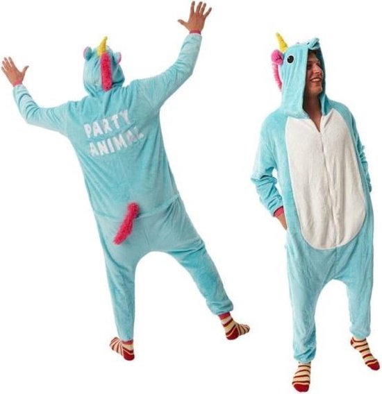 Party animal Rustaagh onesie - eenhoorn - eenhoornpak - verkleedkostuum - onensie - huispak - unisex