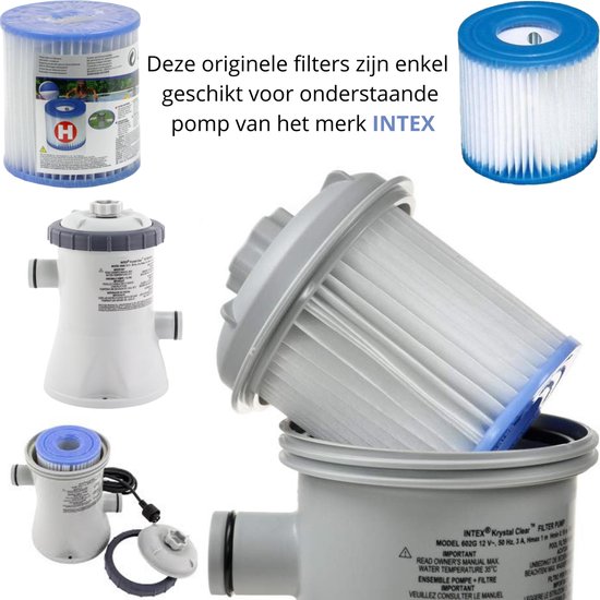 Intex 29007 Filter Cartridge Type H voor Zwembad 1 Stuk