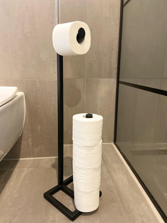 Toiletbutler met wc rolhouder en wc borstel met houder compleet gun
