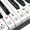 foto van Queencess Gekleurde piano stickers - Voor Witte en zwarte toetsen - keyboard stickers - 49/54/61/88 toetsen - PianoStickers voor beginners en gevorderden