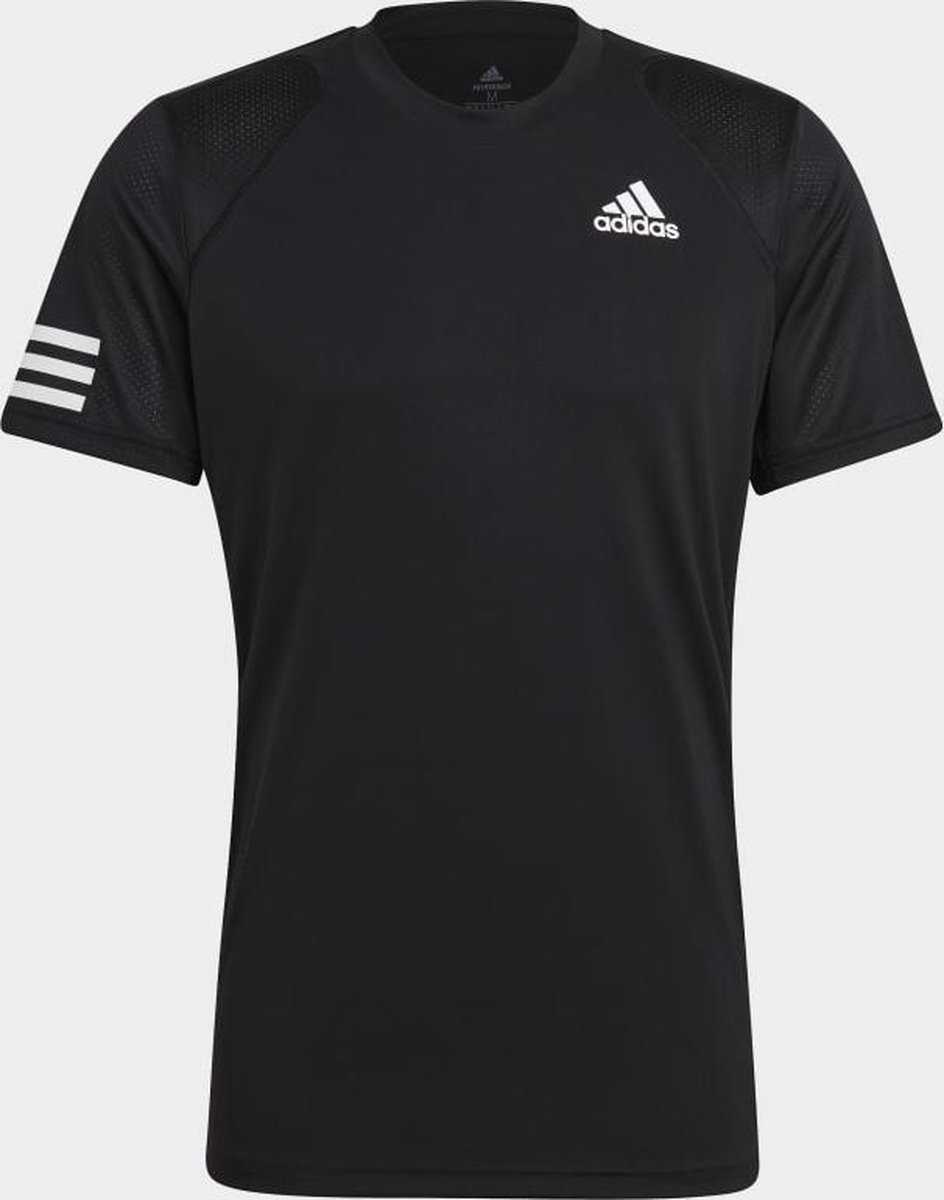 adidas Club 3-Stripes Sportshirt Heren Zwart