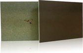 MusPaneel Green-line - toplaag kleur Umber (bruin) - 30x30cm 2-pack - schilderpaneel - kunstschilder - kunst - schilderen