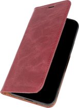 Diledro - Ultra thin flip wallet Samsung Galaxy S21 hoesje echt leer - Red