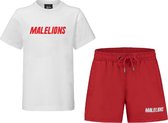 Malelions Nium Set KIDS - White/Red - 8 | 128