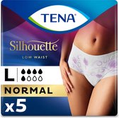 TENA Silhouette Normal - Low waist - Wit - Large - 5 stuks