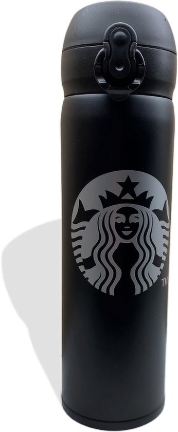 Starbucks duurzame RVS thermosfles zwart, voor of water - isolerende... | bol.com