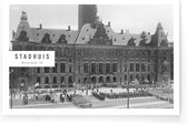 Walljar - Stadhuis Rotterdam '53 - Zwart wit poster