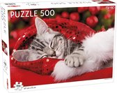 Puzzel Christmas Kitten 500 Stukjes