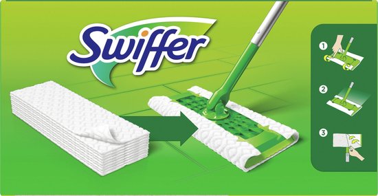 Nettoyant pour Swiffer - Lingettes sèches pour sols - Pack économique - 3x20 Recharges