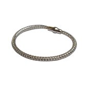 Silventi 910470546 Zilveren Armband - Gevlochten - Magneetsluiting - 19cm - Zilverkleurig