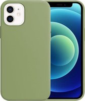 iPhone 12 mini hoesje groen - iPhone 12 mini siliconen case - hoesje Apple iPhone 12 mini groen - iPhone 12 mini hoesjes cover hoes - telefoonhoes iPhone 12 groen mini