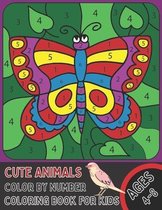 Cute Animals Color By Number Coloring Book for Kids Ages 4-8