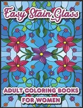Easy Stain Glass Adult Coloring Books For Women