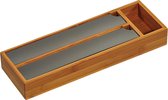 4goodz Bamboe keukenrolhouder met RVS afscheurplaten - 39,5x13x5,5 cm