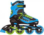 Move Fast verstelbare inlineskates - Maat 38-41 - Unisex - blauw/zwart/groen