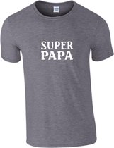 SUPER PAPA Verjaardag - Vaderdag Heren T-shirt - SMALL