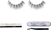 Vegan Lashes - complete set - nepwimpers - doorzichtige wimperband - wimperlijm - eyeliner - wimperapplicator - diervriendelijk