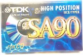 TDK SA-90 high position Cassettebandje - Uiterst geschikt voor alle opnamedoeleinden / Sealed Blanco Cassettebandje / Cassettedeck / Walkman.