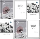 6 Premium Luxe Condoleance wenskaarten - Oprechte Deelneming - 17x12cm - Gevouwen kaart met envelop - Gratis verzonden