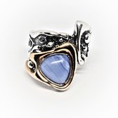 marutti  Zilveren ring met blauw Agaat