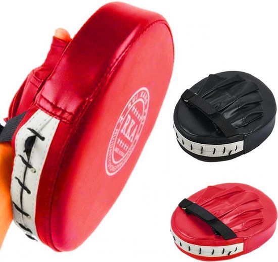 Boksen Pads Focus Mitts Haak en Jab Bokszak Doeltraining Gebogen Strike Shield Hand Muay Thai Pad MMA Martial Arts Handschoenen (Mat Zwart