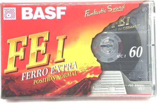 BASF FE-I 60 Ferro extra position normal Cassettebandje- Uiterst geschikt voor alle opnamedoeleinden / Sealed Blanco Cassettebandje / Cassettedeck / Walkman.