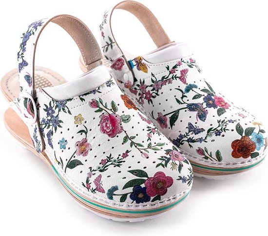 Medical Clogs Ladies - Chaussures de travail - À plumes - Bloem - Taille 41