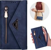 Samsung Galaxy A21s Telefoonhoesje | Hoogwaardig Pu Leren Wallet Case | Pasjeshouder | Hoesje, Portemonnee en Tas in 1 | Blauw