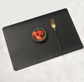 Møbler & Co - Leren Placemat - Zwart - set van 4 stuks - Kerstcadeau - XL 45x30 cm