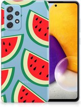 Telefoon Hoesje Geschikt voor Samsung Galaxy A72 Hoesje Bumper Doorzichtig Watermelons