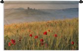 Wandkleed Toscaanse landschappen - Landschap in het Italiaanse Toscane Wandkleed katoen 120x80 cm - Wandtapijt met foto