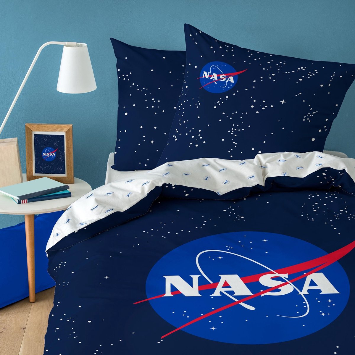 NASA Dekbedovertrek Stars - Lits Jumeaux - 240 x 220 cm - Katoen | bol.com