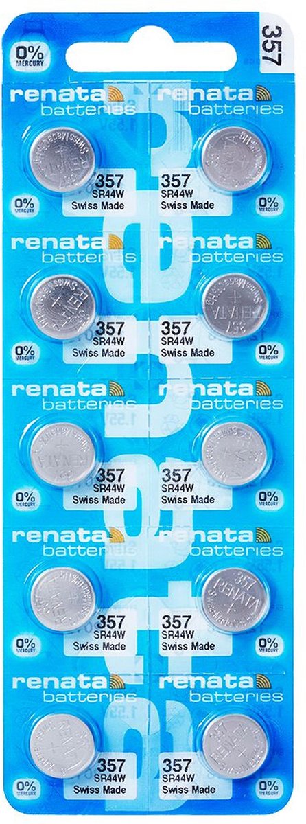 Horlogebatterijen Renata 357 (SR44W) - 1.55V 10 stuks