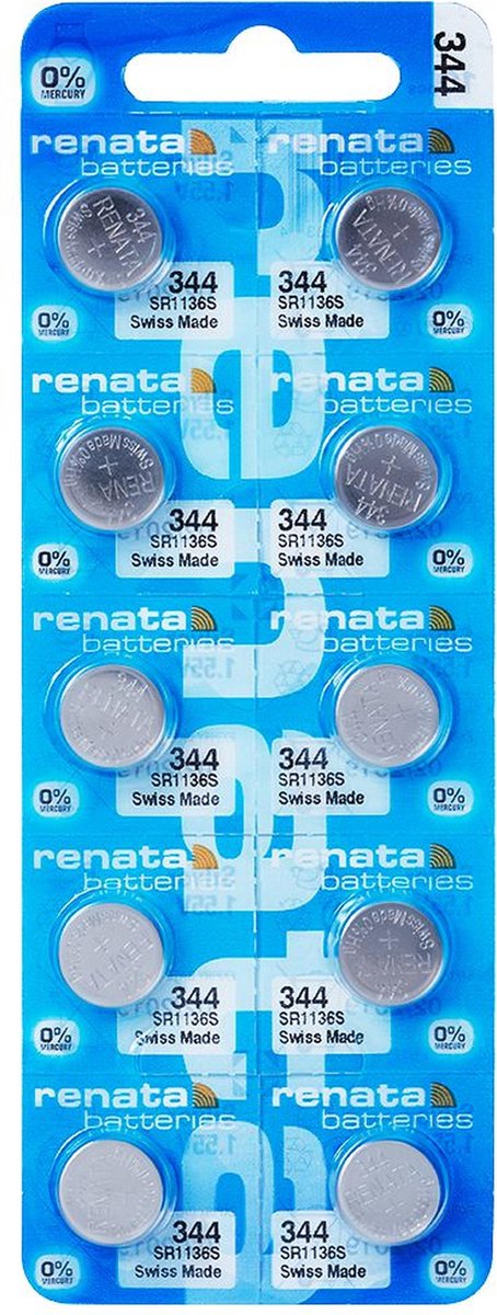 Horlogebatterijen Renata 344 (SR1136SW) 10 stuks