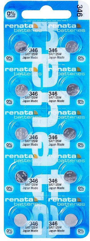 Horlogebatterijen Renata 346 (SR712SW) 10 stuks