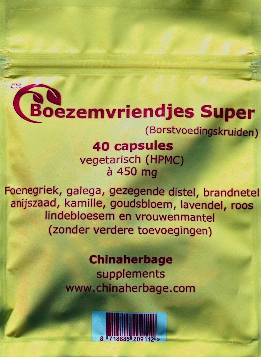 Goedkoopste Boezemvriendjes Super (11 kruiden) - 40 caps vegatarisch à 450 mg