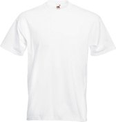 Set van 3x stuks basic witte t-shirt voor heren - voordelige katoenen shirts - Regular fit, maat: 2XL (44/56)