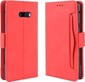 Voor LG G8X ThinQ / V50S ThinQ Portemonnee Style Skin Feel Calf Patroon Leren hoes met afzonderlijke kaartsleuven & houder & Portemonnee & fotolijst (rood)