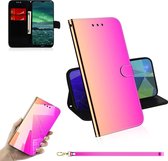 Voor Nokia 2.3 Lmitated Mirror Surface Horizontale Flip Leather Case met houder & kaartsleuven & Wallet & Lanyard (kleurverloop)