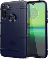 Voor Motorola Moto G8 Power Full Coverage Shockproof TPU Case (Blauw)