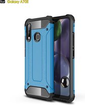 Voor Galaxy A70e Magic Armor TPU + PC-combinatiebehuizing (blauw)