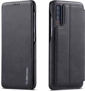 Voor Galaxy A50 Hon Ancient Series lederen tas met kaartsleuven en houder en portemonnee (zwart)