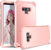 Shockproof 3 in 1 No Gap in the Middle Silicone + PC Case voor Galaxy Note9 (Rose Gold)