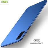 Voor OPPO Find X2 MOFI Frosted PC Ultradunne harde koffer (blauw)