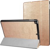 Voor iPad 9.7 (2018) en iPad 9.7 (2017) Custer Texture horizontale flip lederen tas met drievoudige houder en slaap / waakfunctie (goud)