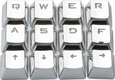 AK33 12 Keys Computer Mechanisch Toetsenbord Doorschijnende Keycap (Zilver)
