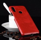 Shockproof Litchi Texture PC + PU Case voor Meizu Note 9 (rood)