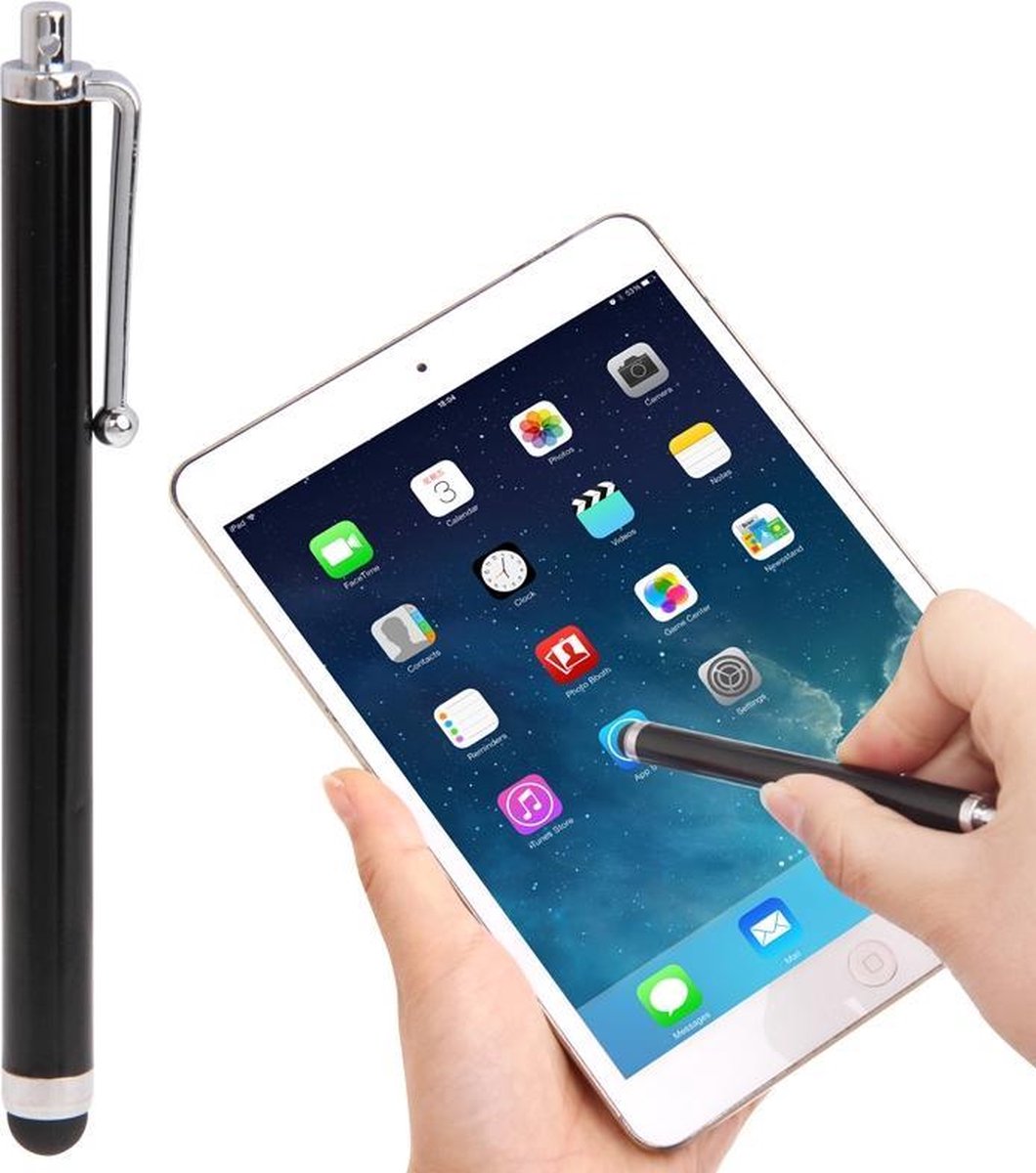 Let op type!! hoge-Sensitive Touch Pen / Capacitive Stylus Pen voor iPhone 5 & 5S & 5C / 4 & 4S iPad Air / iPad 4 / iPad mini 1 / 2 / 3 / New iPad (iPad 3) / iPad 2 / iPad en All Capacitive Touch Screen (zwart)