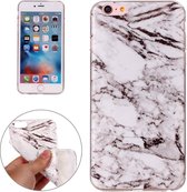 Voor iPhone 6 & 6s wit marmerpatroon Soft TPU beschermende achterkant beschermhoes