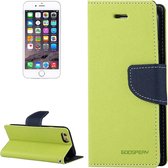 GOOSPERY FANCY DIARY voor iPhone 6 & 6s Cross Texture horizontale flip lederen tas met kaartsleuven & portemonnee en houder (groen)